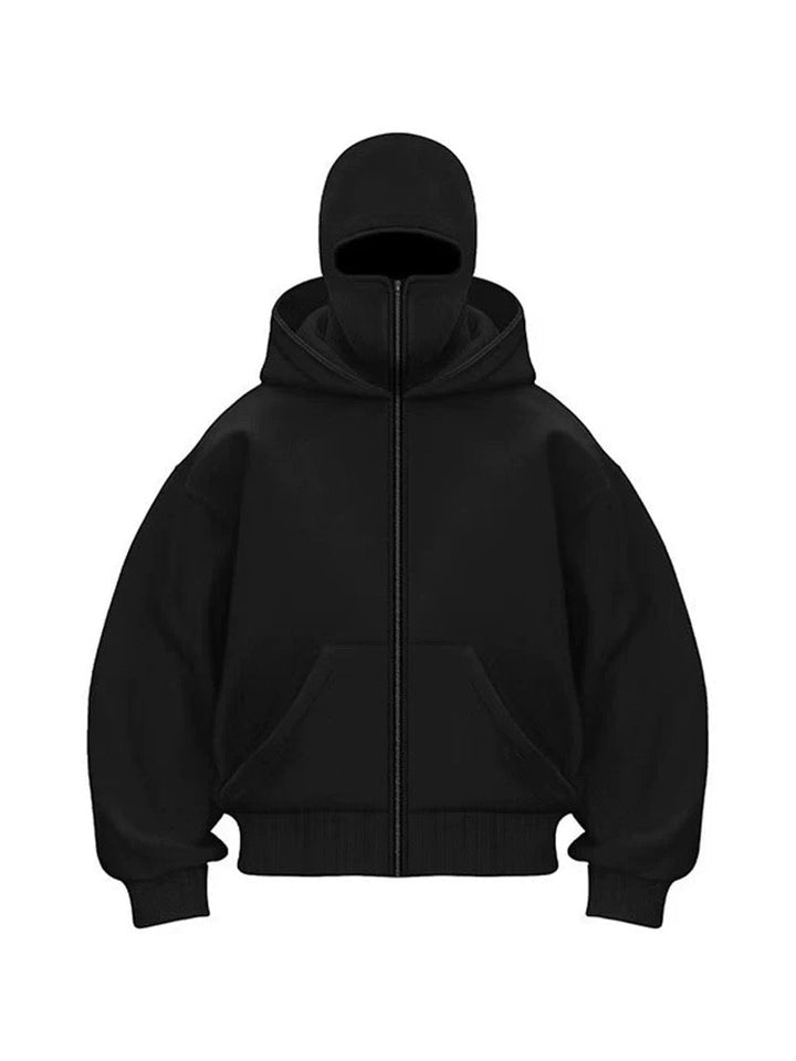 Unisex Masked Hoodie | Wind-Resistant Outdoor Streetwear