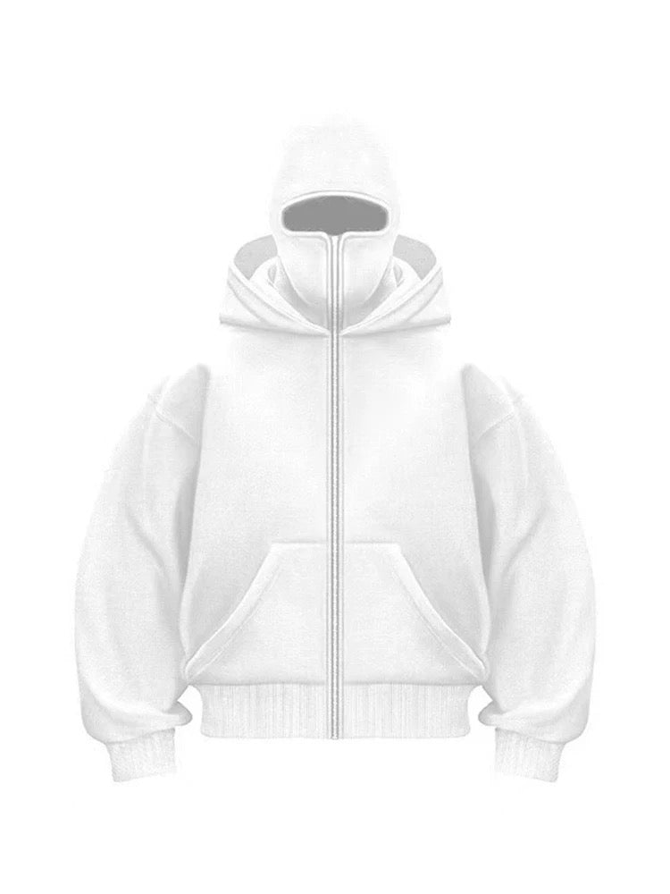 Unisex Masked Hoodie | Wind-Resistant Outdoor Streetwear