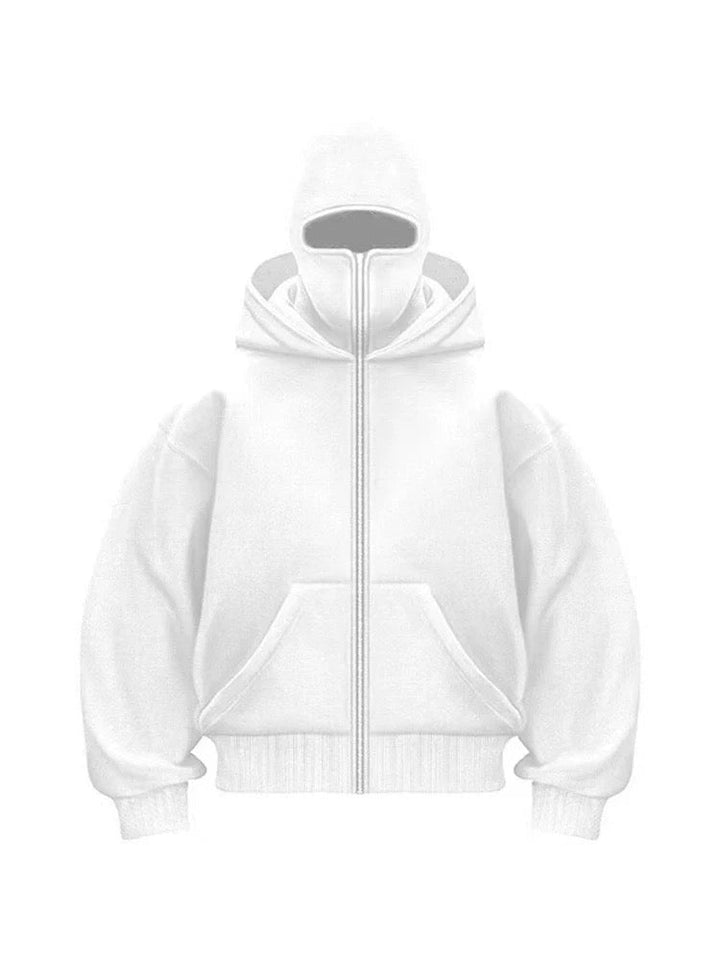 Unisex Masked Hoodie | Wind-Resistant Outdoor Streetwear