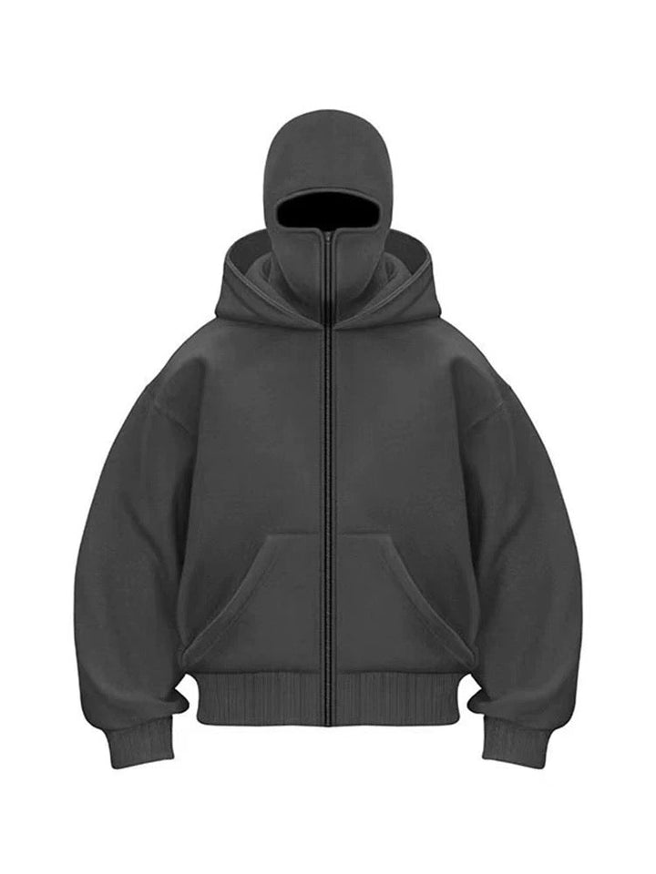 Unisex Masked Hoodie | Wind-Resistant Outdoor Streetwear