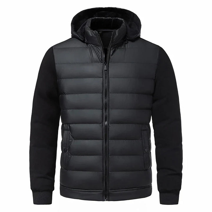 Herre Sort Hætte Cardigan Jakke