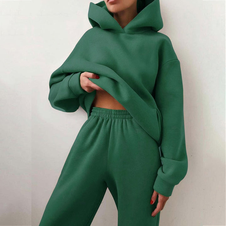 Ensemble de détente avec capuche | Doux, doublé et confortable en deux pièces