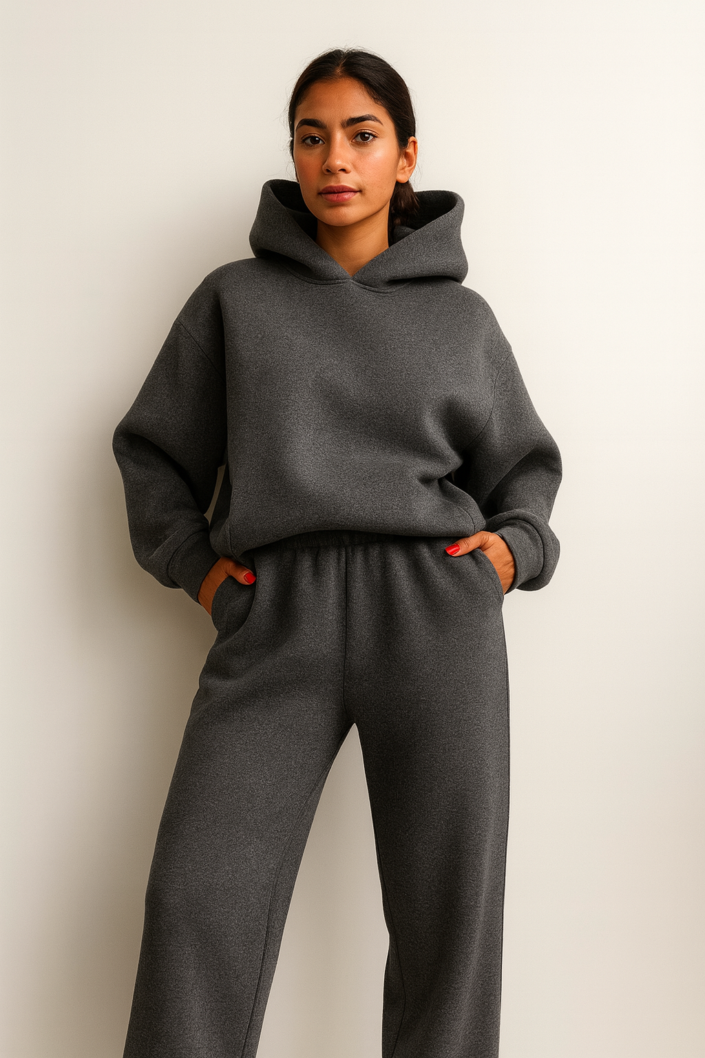 Ensemble de détente avec capuche | Doux, doublé et confortable en deux pièces