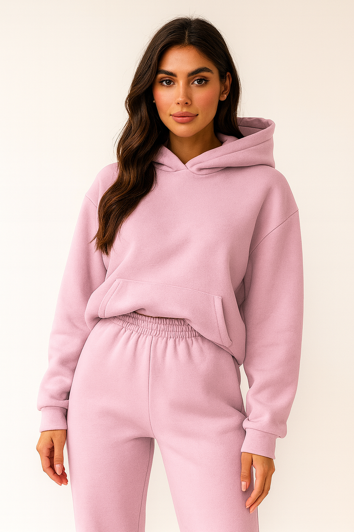 Ensemble de détente avec capuche | Doux, doublé et confortable en deux pièces