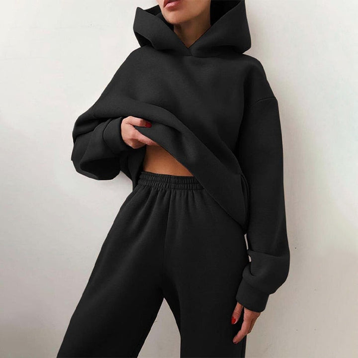Ensemble de détente avec capuche | Doux, doublé et confortable en deux pièces