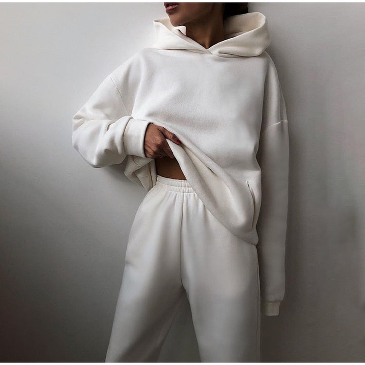 Ensemble de détente avec capuche | Doux, doublé et confortable en deux pièces