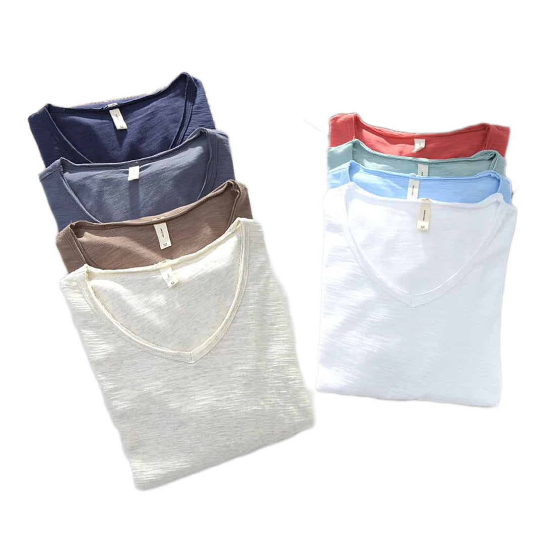 Men’s V-Neck T-Shirt | Lightweight Casual Short Sleeves