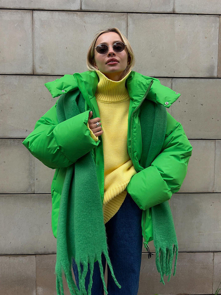 Dame Quiltet Dun Puffer Jakke