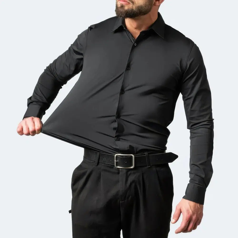 Robe-Chemise Homme Extensible | Tissu Infroissable et Sans Repassage