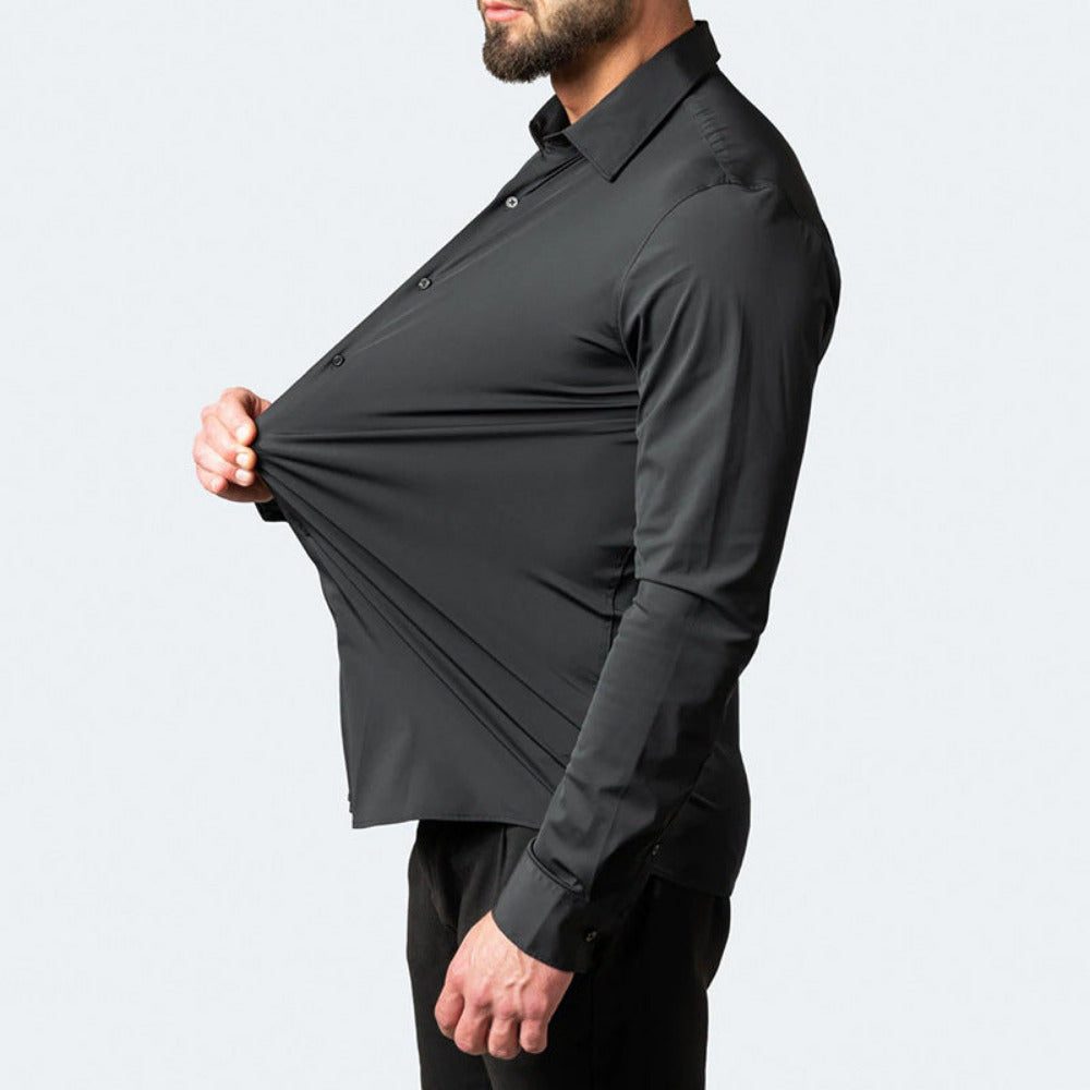 Robe-Chemise Homme Extensible | Tissu Infroissable et Sans Repassage