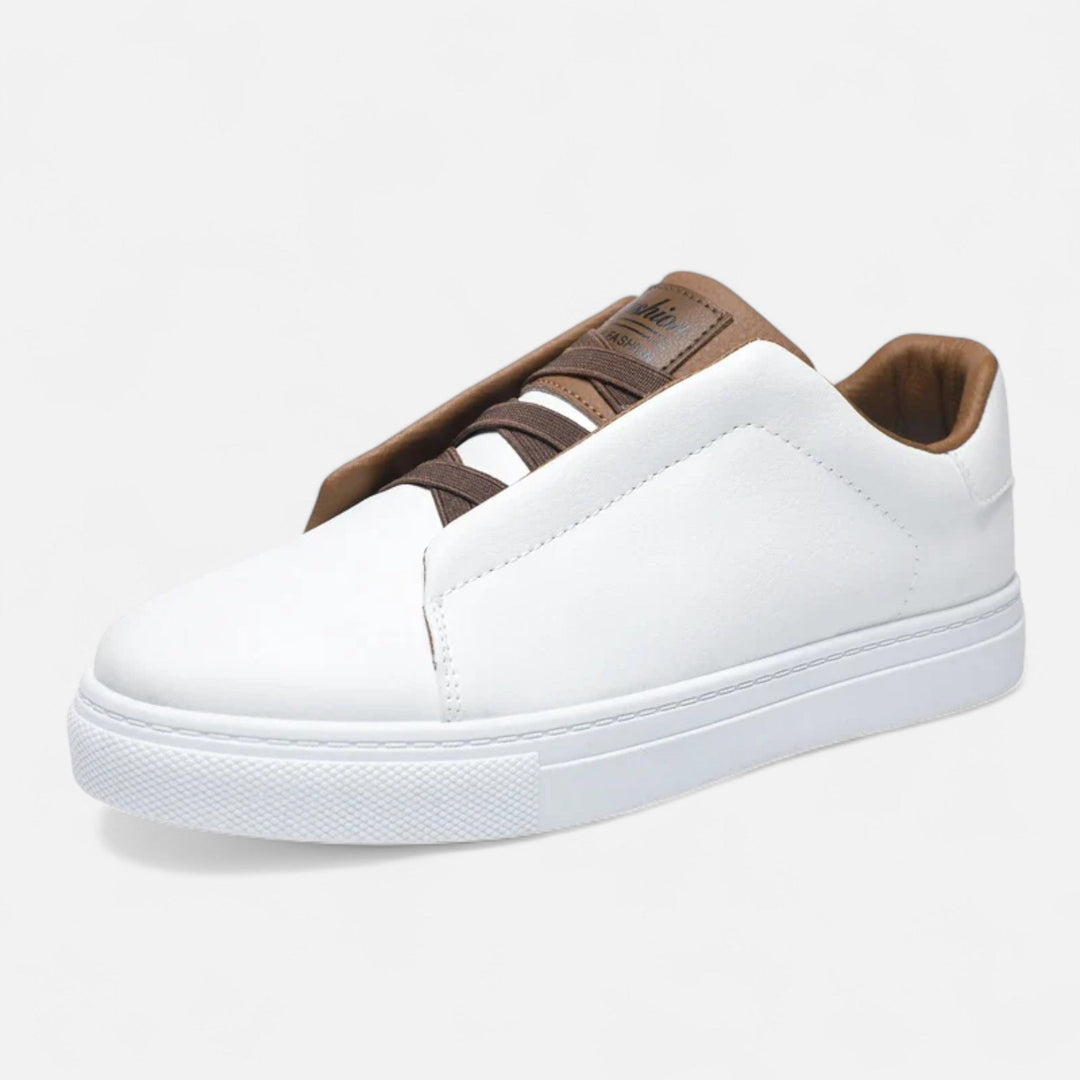 Herre Slip-On Læderstil Kondisko | Snøreløs Fritidssko