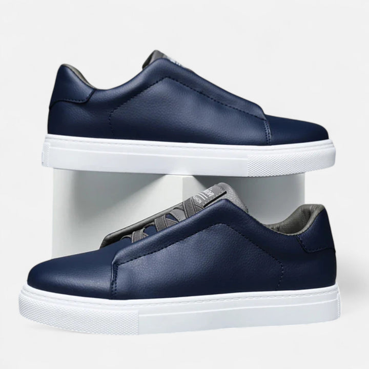 Herre Slip-On Læderstil Kondisko | Snøreløs Fritidssko