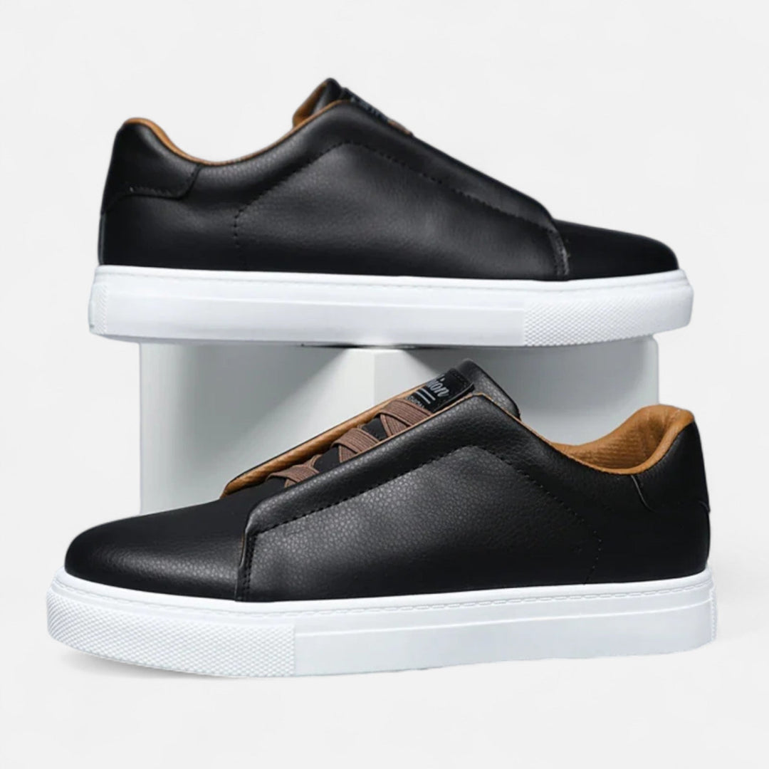 Herre Slip-On Læderstil Kondisko | Snøreløs Fritidssko