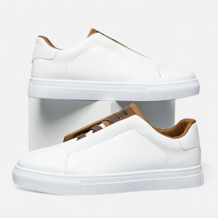 Herre Slip-On Læderstil Kondisko | Snøreløs Fritidssko