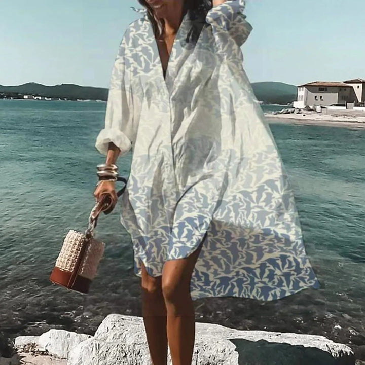 Give Me Relaxed Shirt Dress with Print