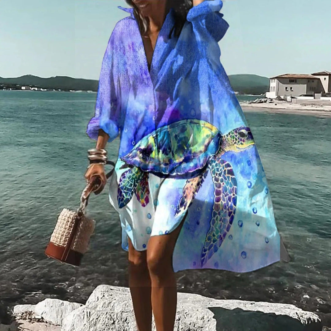 Give Me Relaxed Shirt Dress with Print