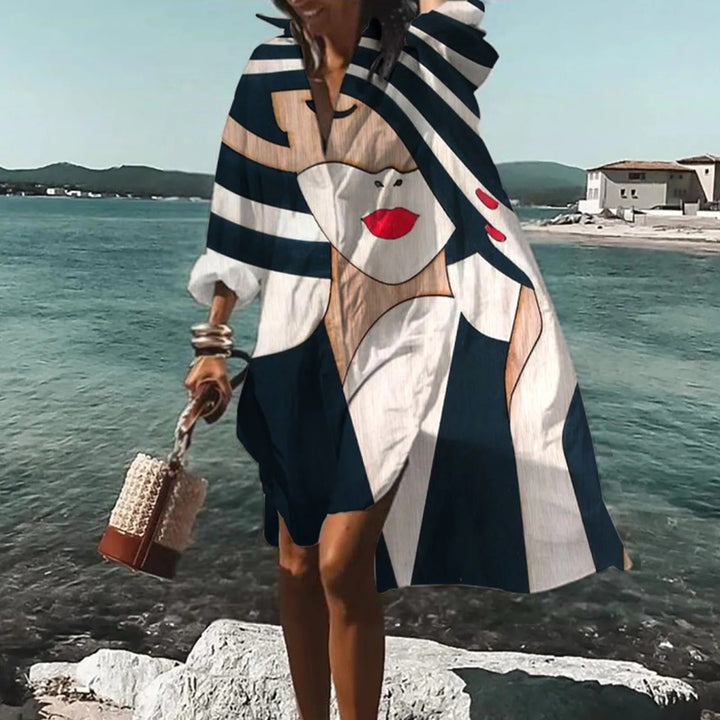 Give Me Relaxed Shirt Dress with Print