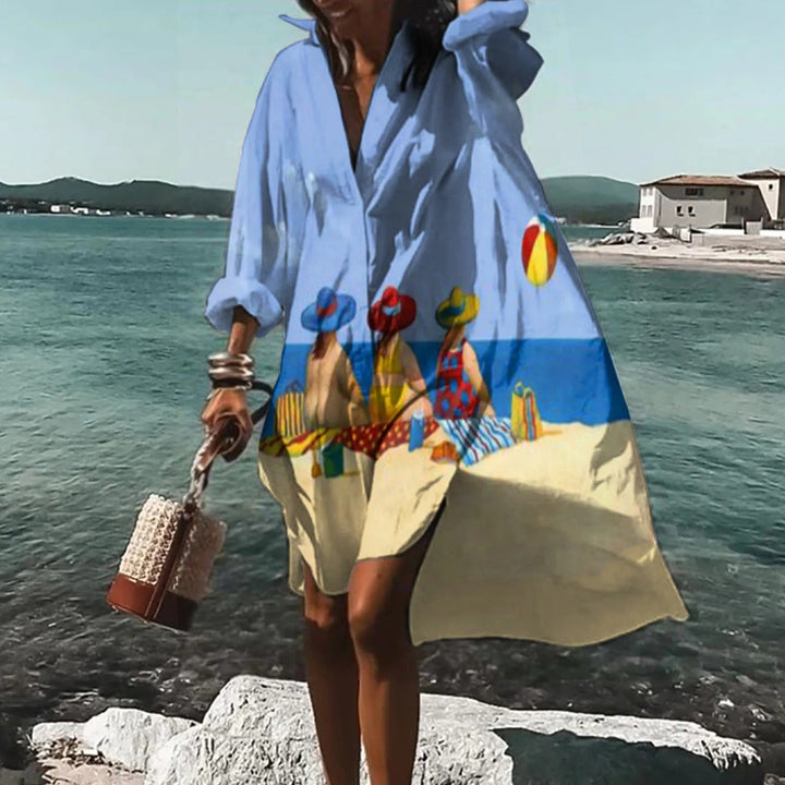 Give Me Relaxed Shirt Dress with Print