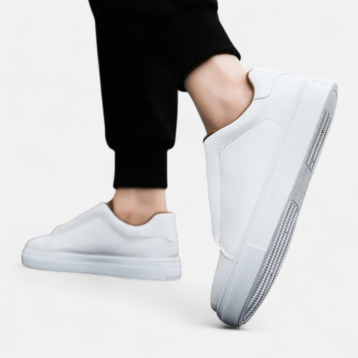 Herre Slip-On Læderstil Kondisko | Snøreløs Fritidssko