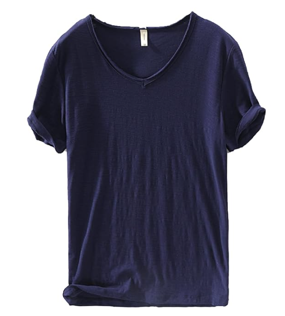 Men’s V-Neck T-Shirt | Lightweight Casual Short Sleeves