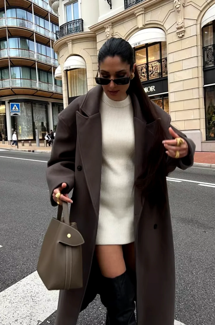 Γυναικείο oversized παλτό με διπλό κούμπωμα | Αβίαστο layering για κάθε μέρα