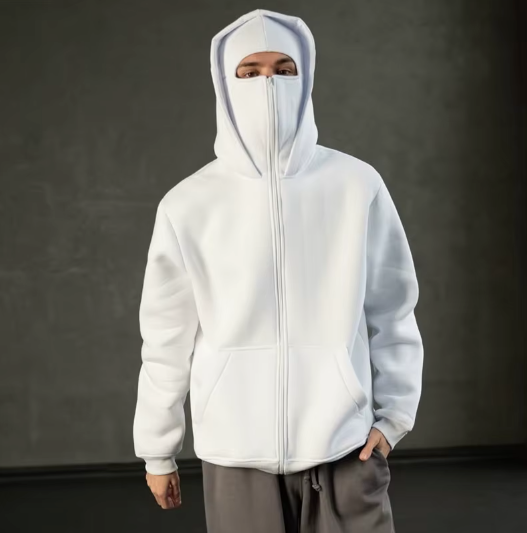 Unisex Masked Hoodie | Wind-Resistant Outdoor Streetwear