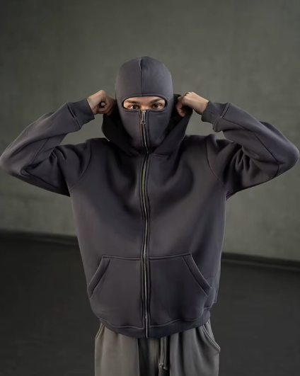 Unisex Masked Hoodie | Wind-Resistant Outdoor Streetwear