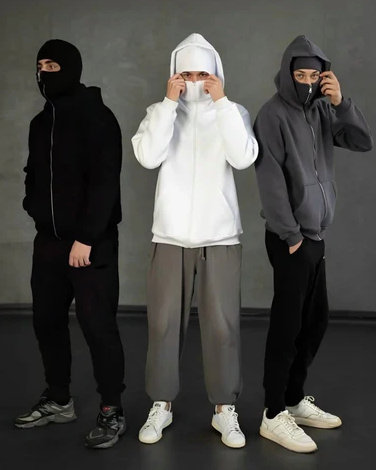 Unisex Masked Hoodie | Wind-Resistant Outdoor Streetwear
