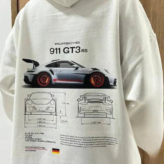 Herre Racertryk Hættetrøje | Grafisk Pullover