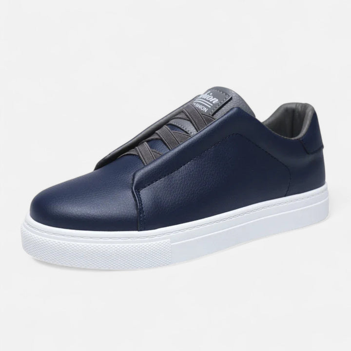 Herre Slip-On Læderstil Kondisko | Snøreløs Fritidssko