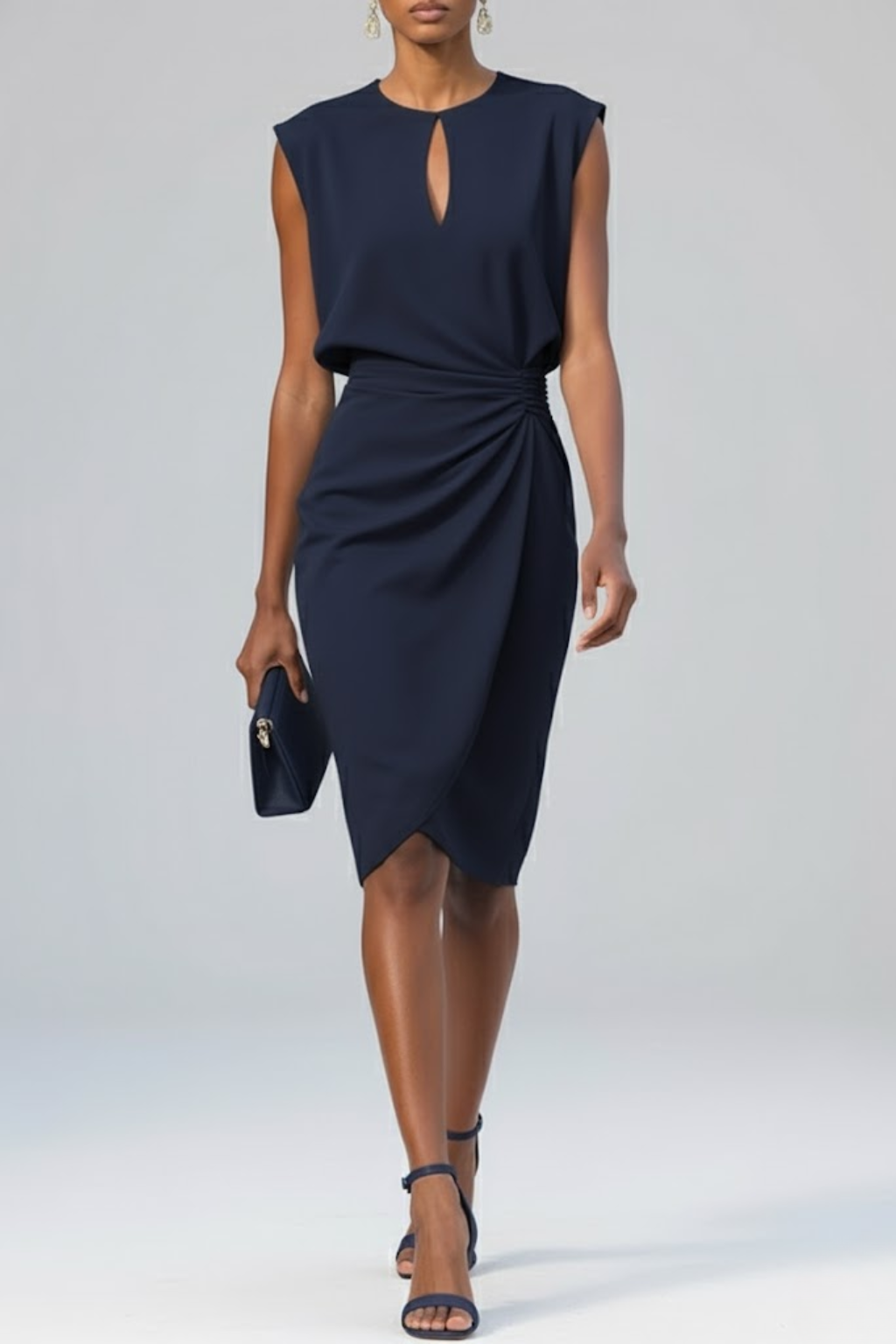 Robe mi-longue Dame Flæse | Élégant détail en forme de serrure