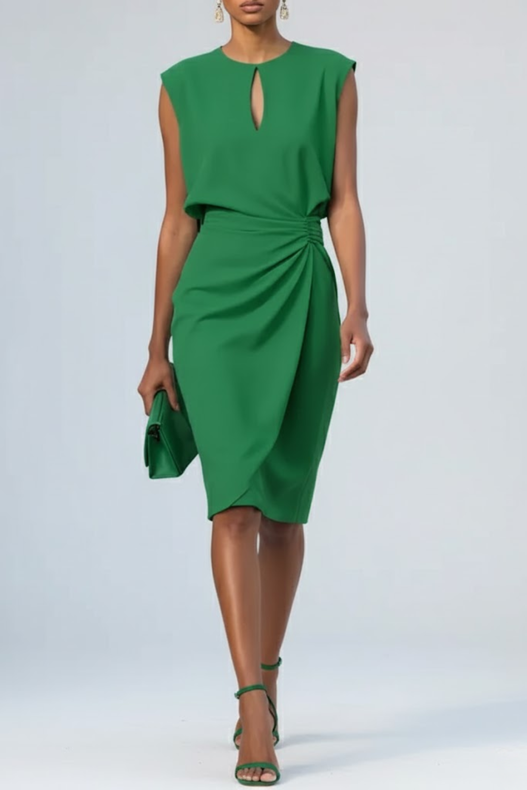 Robe mi-longue Dame Flæse | Élégant détail en forme de serrure