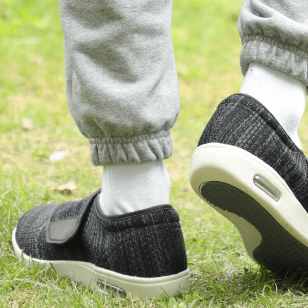 Bred Pasform Diabetessko | Åndbart Mesh Velcro Justerbar