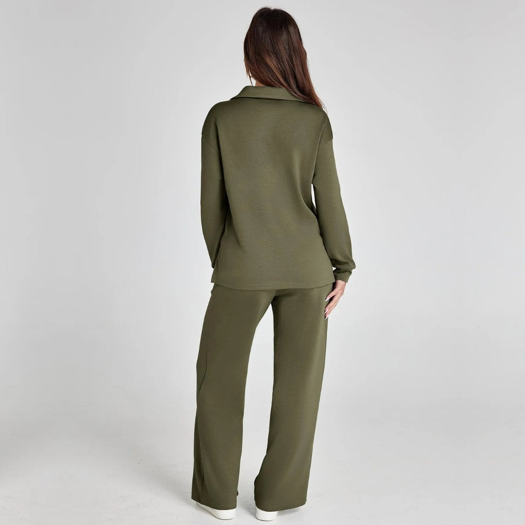Ensemble de vêtements d’intérieur à jambes larges pour femme | Confort décontracté en deux pièces