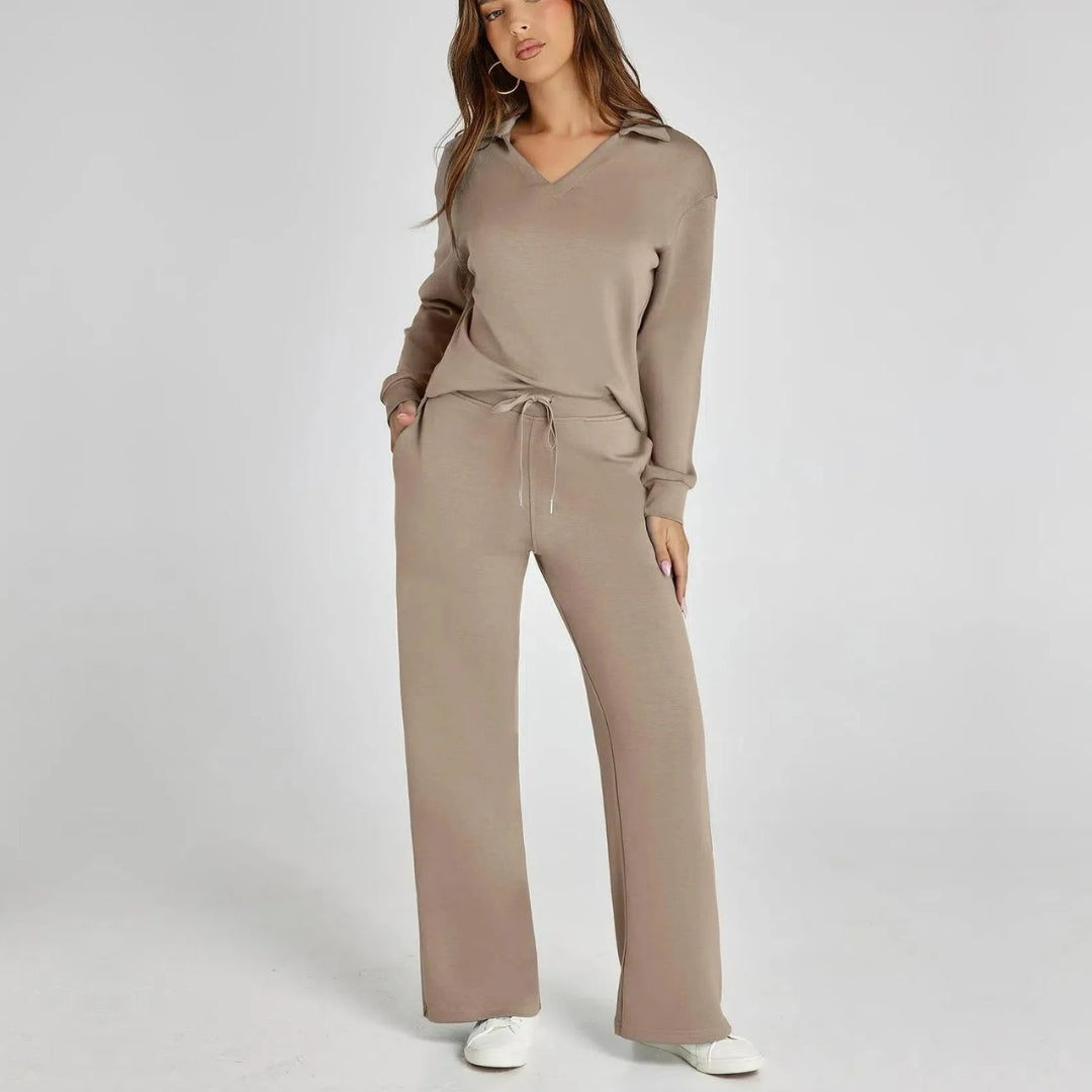 Ensemble de vêtements d’intérieur à jambes larges pour femme | Confort décontracté en deux pièces