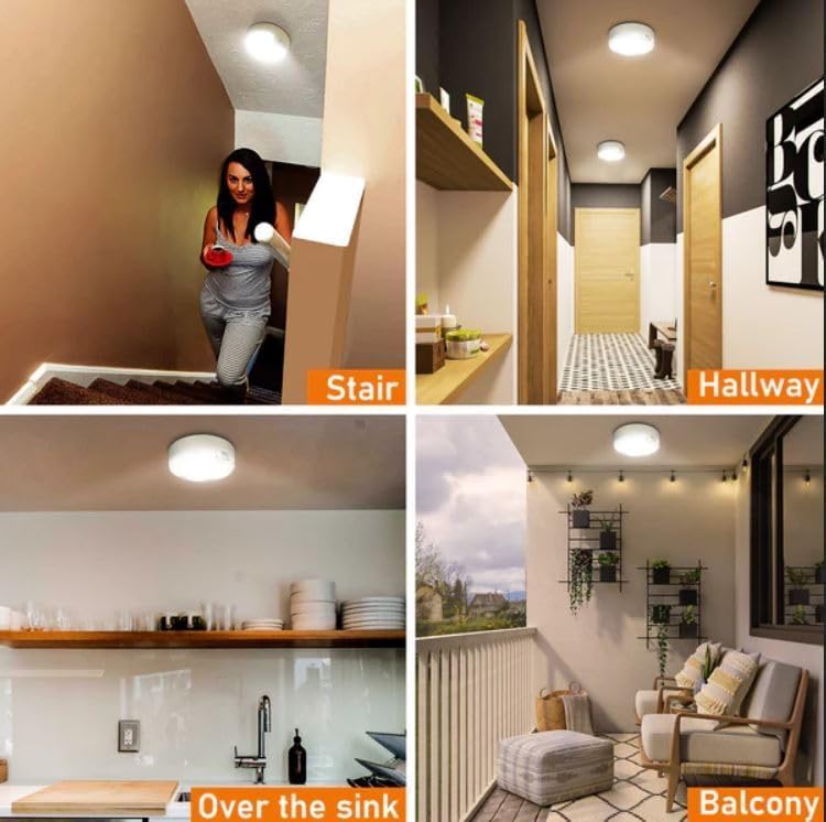 Stropní lampa se senzorem pohybu | Bezdrátová LED lampa na baterie