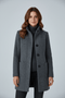 Women's Wool-Blend Coat | Stand Collar Tailored Fit