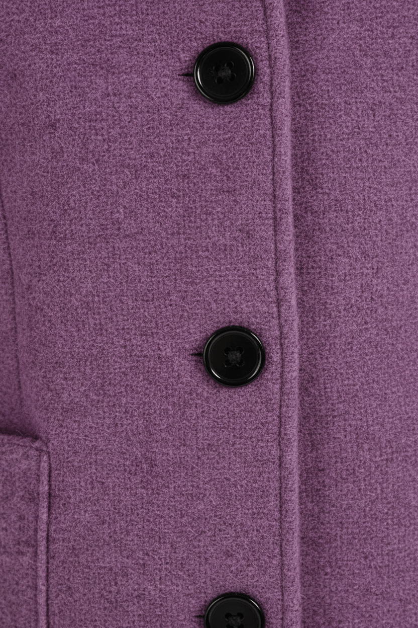Women's Wool-Blend Coat | Stand Collar Tailored Fit