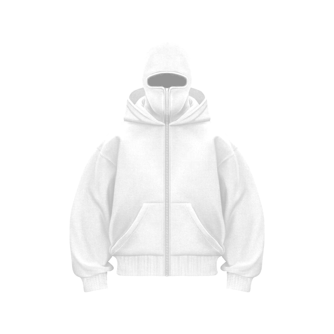 Oversize'owa bluza z kapturem z maską na twarz | Męska bluza uliczna