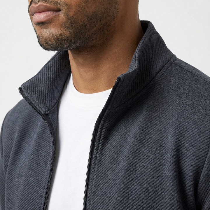 Survêtement deux pièces pour homme à fermeture éclair | Coupe extensible ensemble de sport