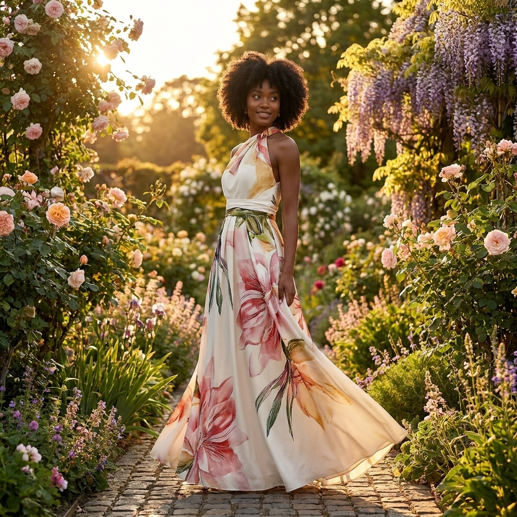 Dame Asymmetri Hals Maxikjole | Afslappet Sommer Elegans