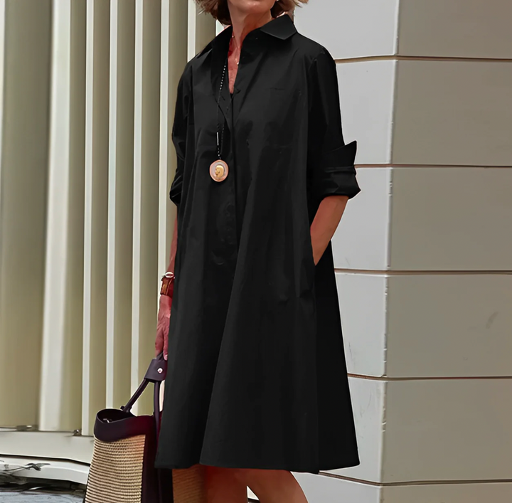 Robe chemise classique pour femme | Coupe élégante décontractée