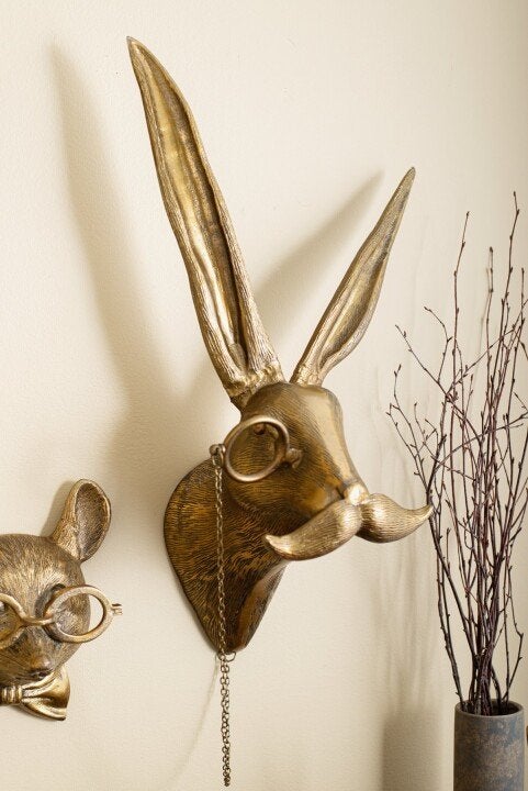 WallCritters Dyrehoveder Væg indretning | Håndmalet Harpiks Udformning