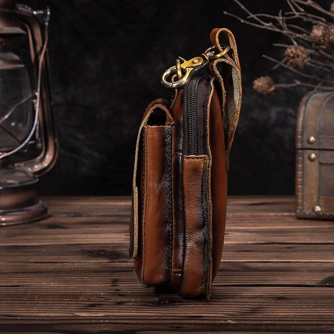 Sac banane homme style cuir | Port quotidien mains libres
