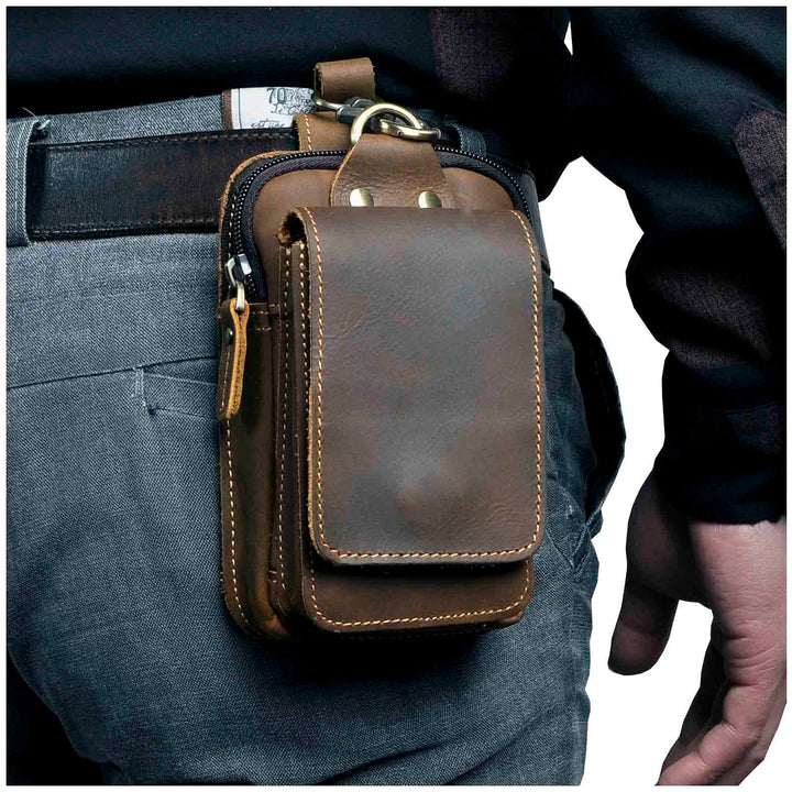 Sac banane homme style cuir | Port quotidien mains libres