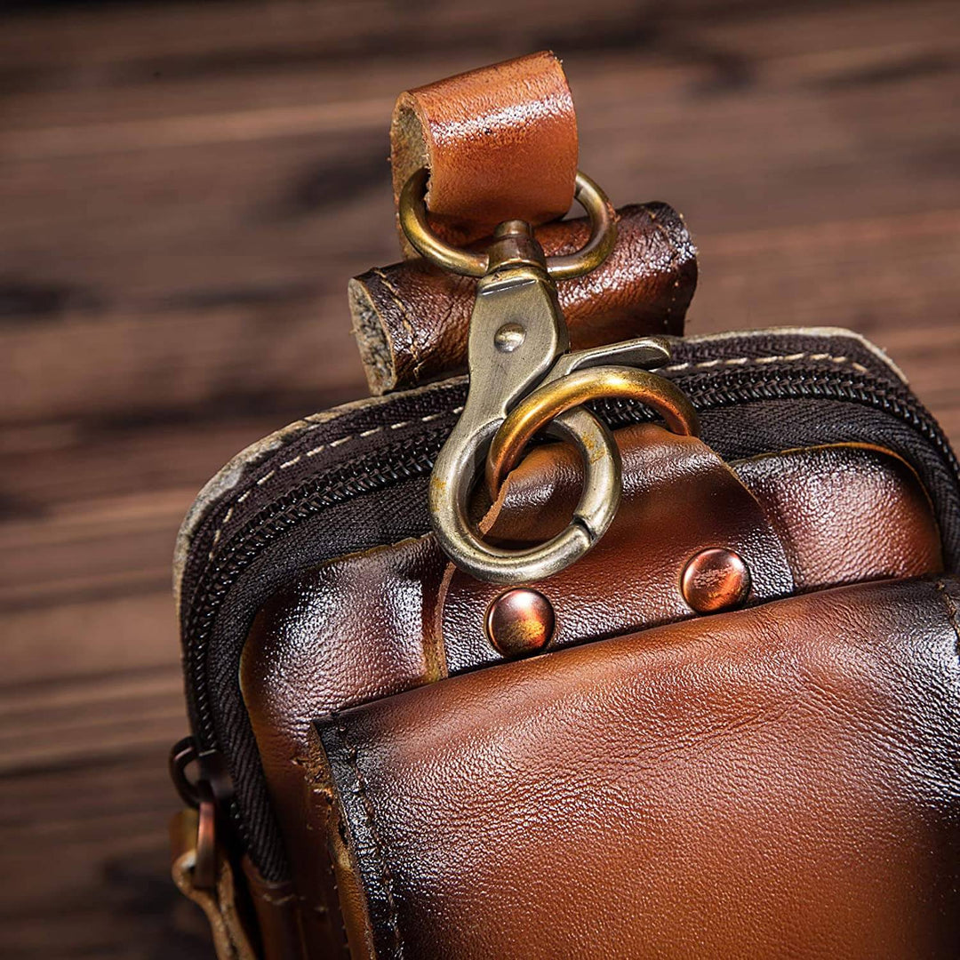 Sac banane homme style cuir | Port quotidien mains libres