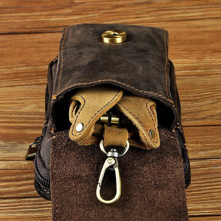 Sac banane homme style cuir | Port quotidien mains libres
