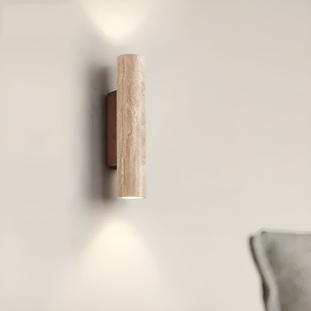 Travertin Væglampe | Moderne Natursten Belysning
