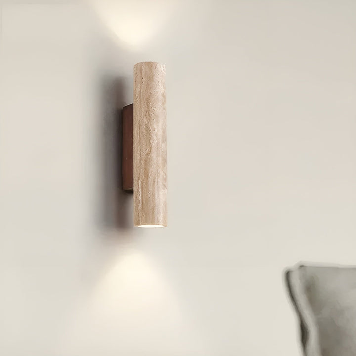 Travertin Væglampe | Moderne Natursten Belysning