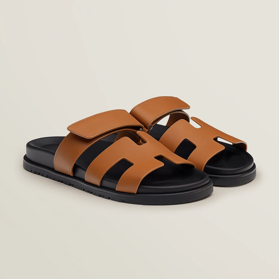 Men’s Double-Strap Sandals | Comfortable Rubber-Sole Summer Shoes